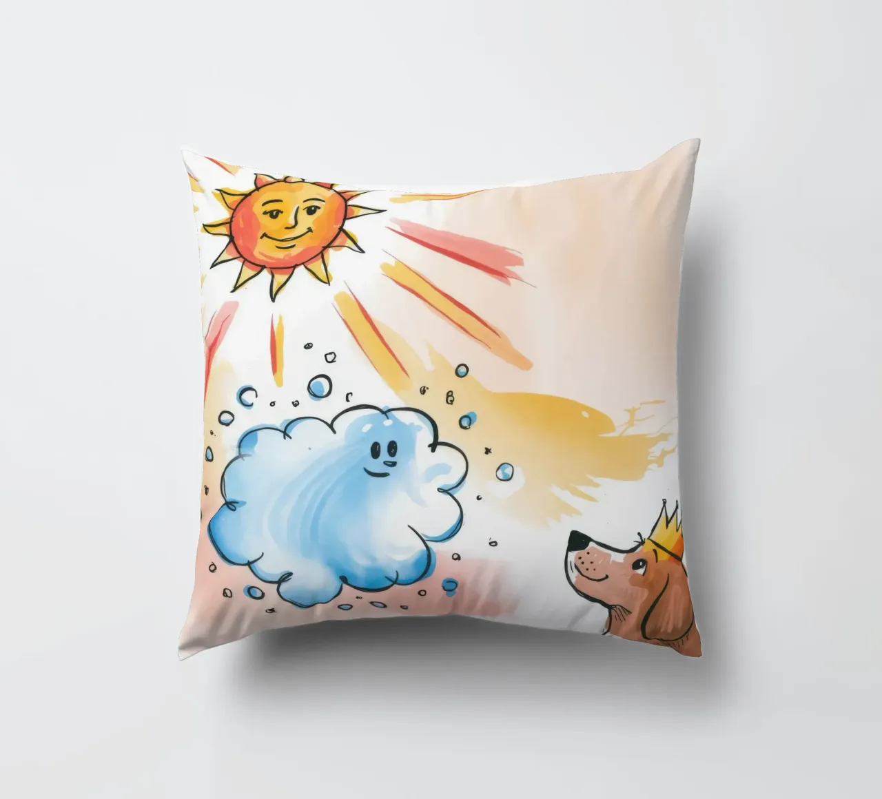Re delle nuvole illuminate dal sole cuscino da Timeless Huse