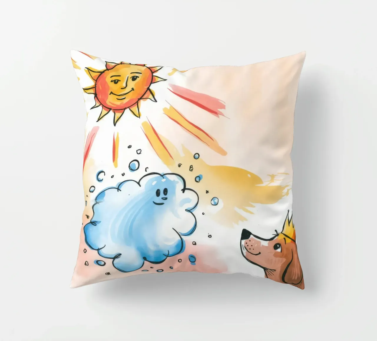 Re delle nuvole illuminate dal sole cuscino da Timeless Huse