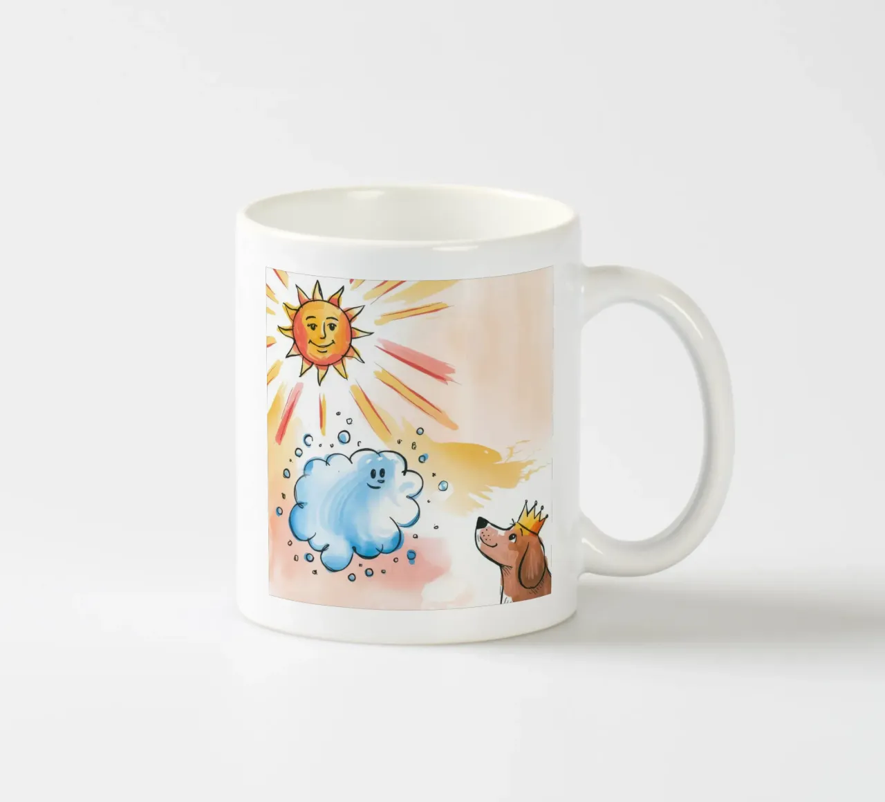 Re delle nuvole illuminate dal sole tazza in ceramica da Timeless Huse