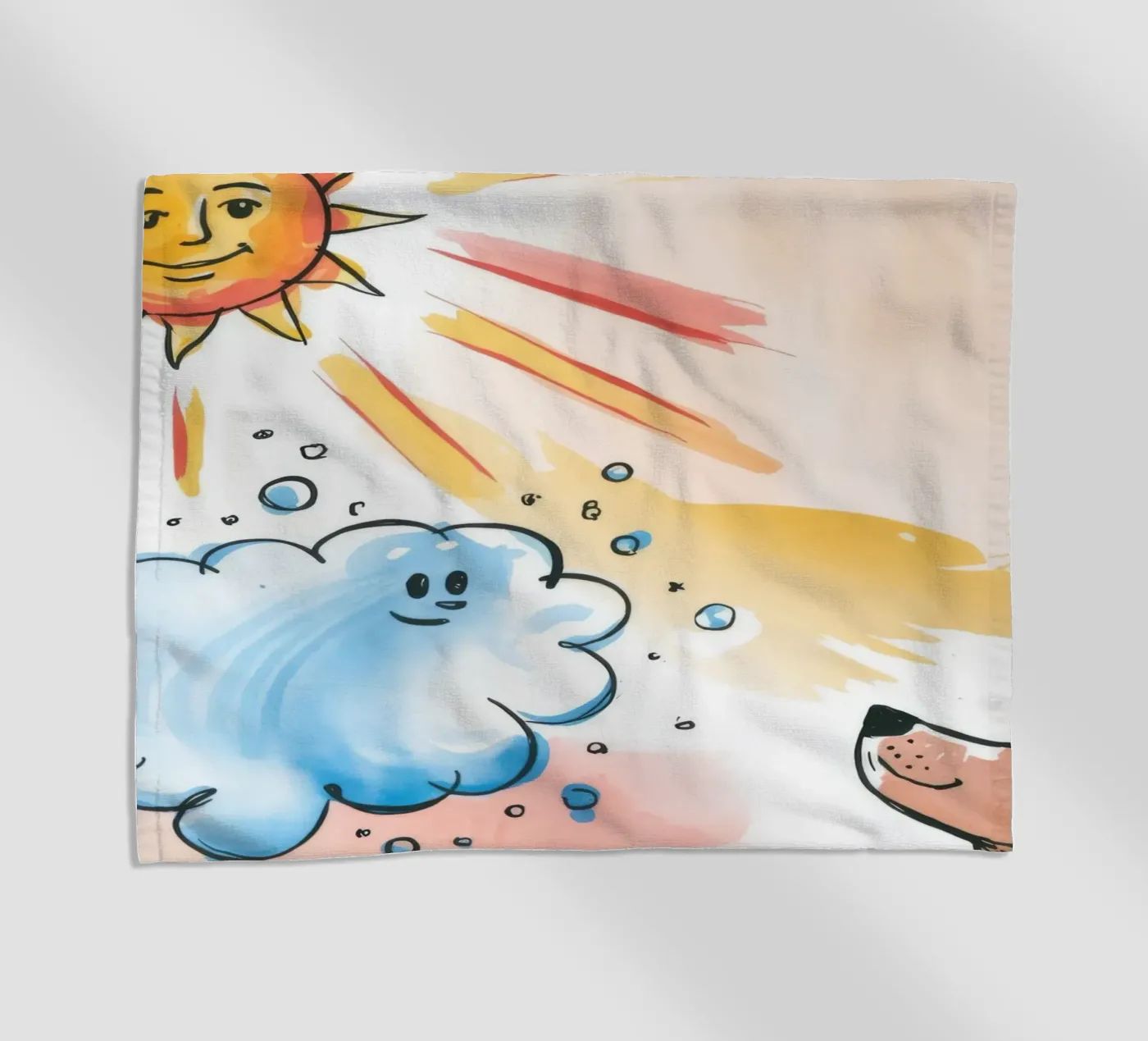 Sonnenwolkenkönig Strandtuch von Timeless Huse