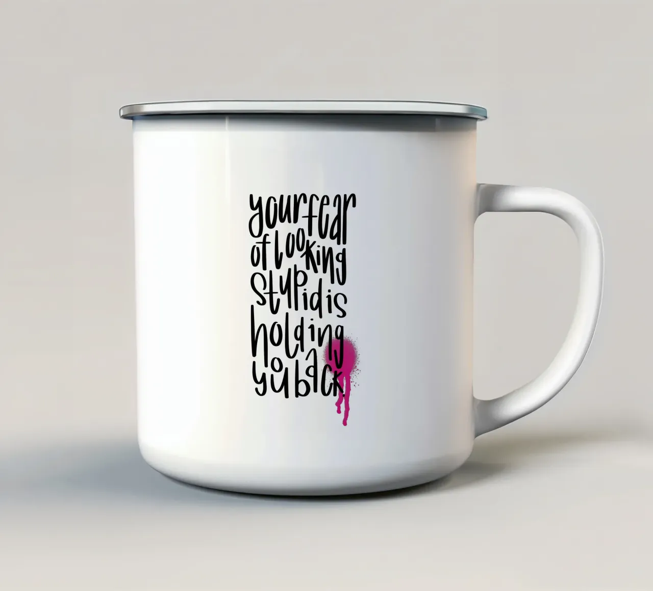 Motivations Sprüche Poster Statement Print mit Handlettering tazza in smalto da LIMITED EDITION LETTERS