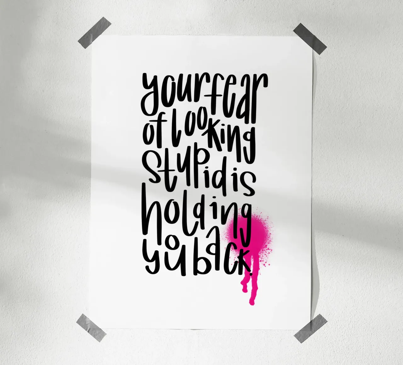 Motivations Sprüche Poster Statement Print mit Handlettering poster con telaio in legno da LIMITED EDITION LETTERS