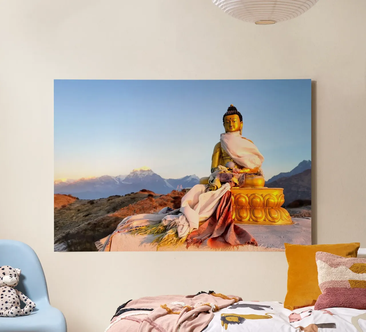 Enlightenment of the Himalayas canvas with Floater frame by sini-bini