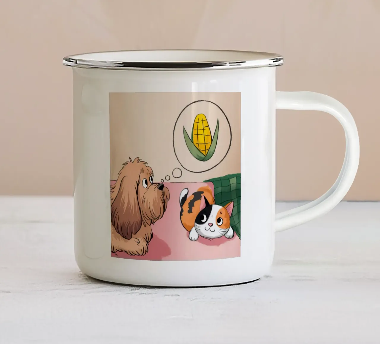 Sognando il mais tazza in smalto da Timeless Huse