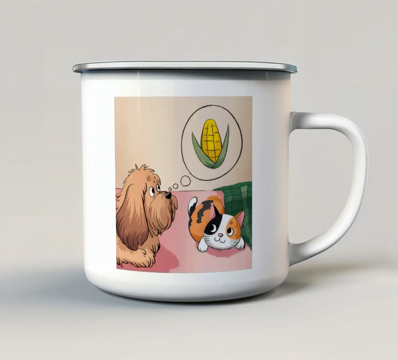 Sognando il mais tazza in smalto da Timeless Huse