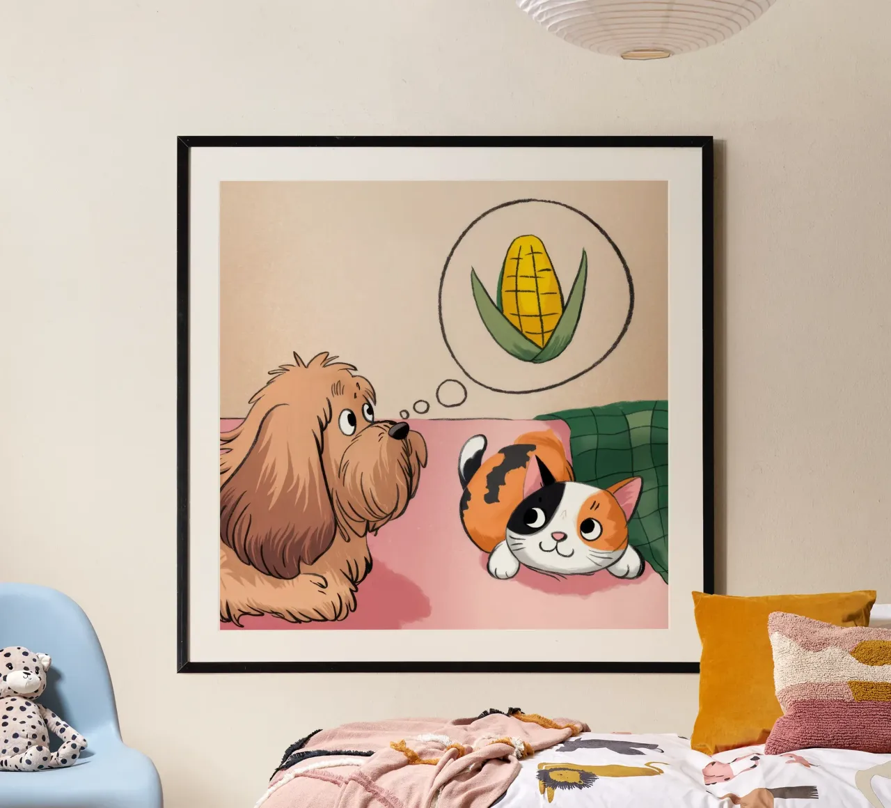 Sognando il mais poster con telaio in plastica da Timeless Huse