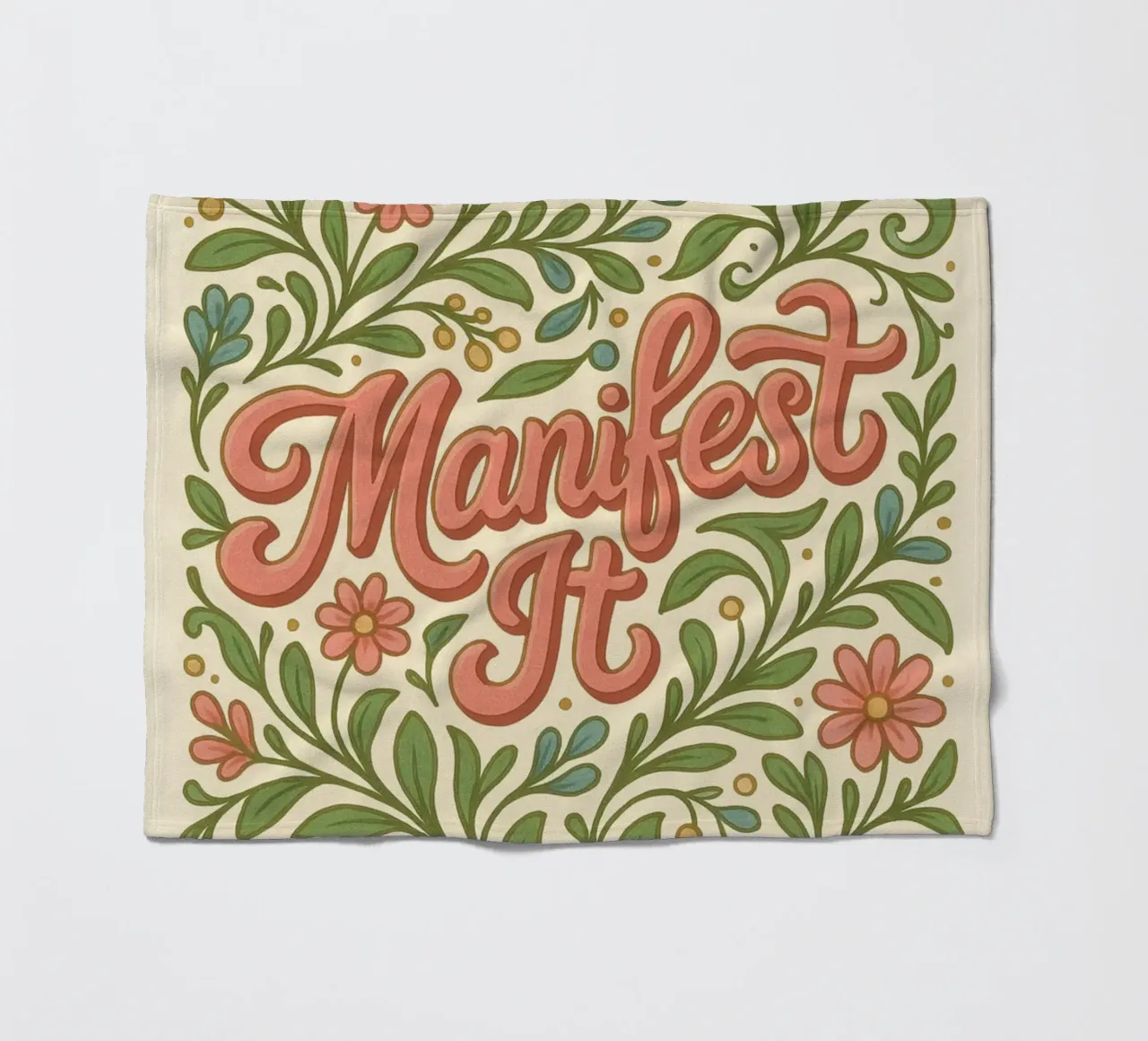 Manifest it! fleece blanket by Wall of Whispers