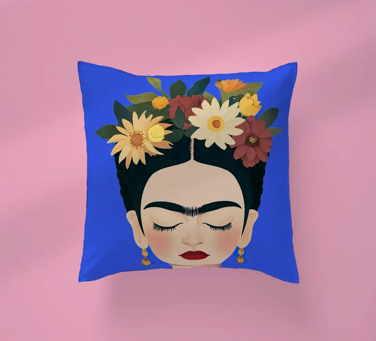 Frida Kahlo - Sii orgoglioso di te stesso cuscino da Fantasias Florales