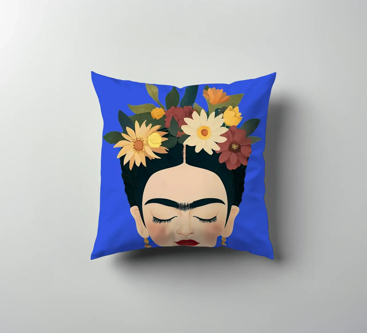 Frida Kahlo - Sii orgoglioso di te stesso cuscino da Fantasias Florales