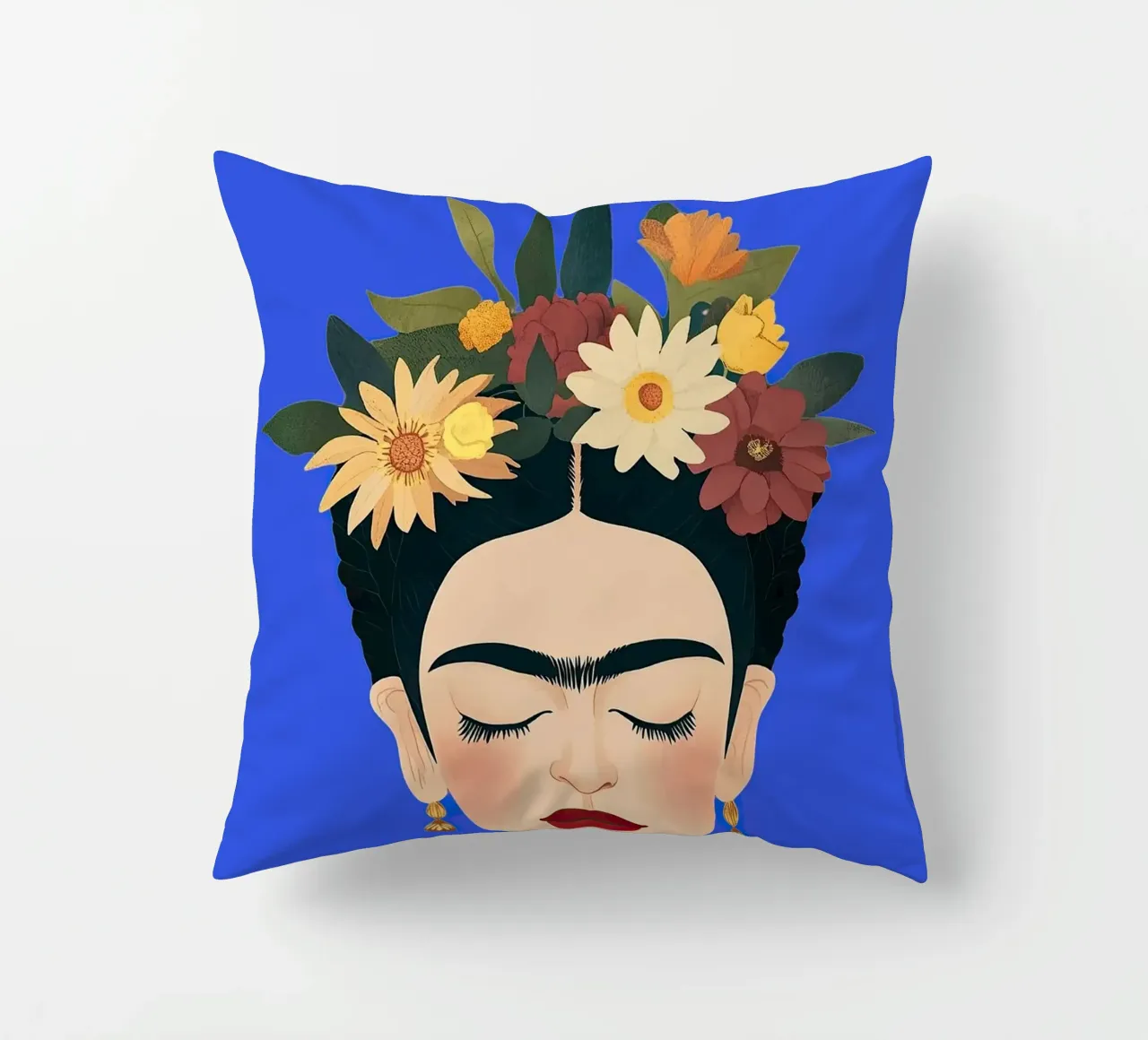 Frida Kahlo - Sii orgoglioso di te stesso cuscino da Fantasias Florales