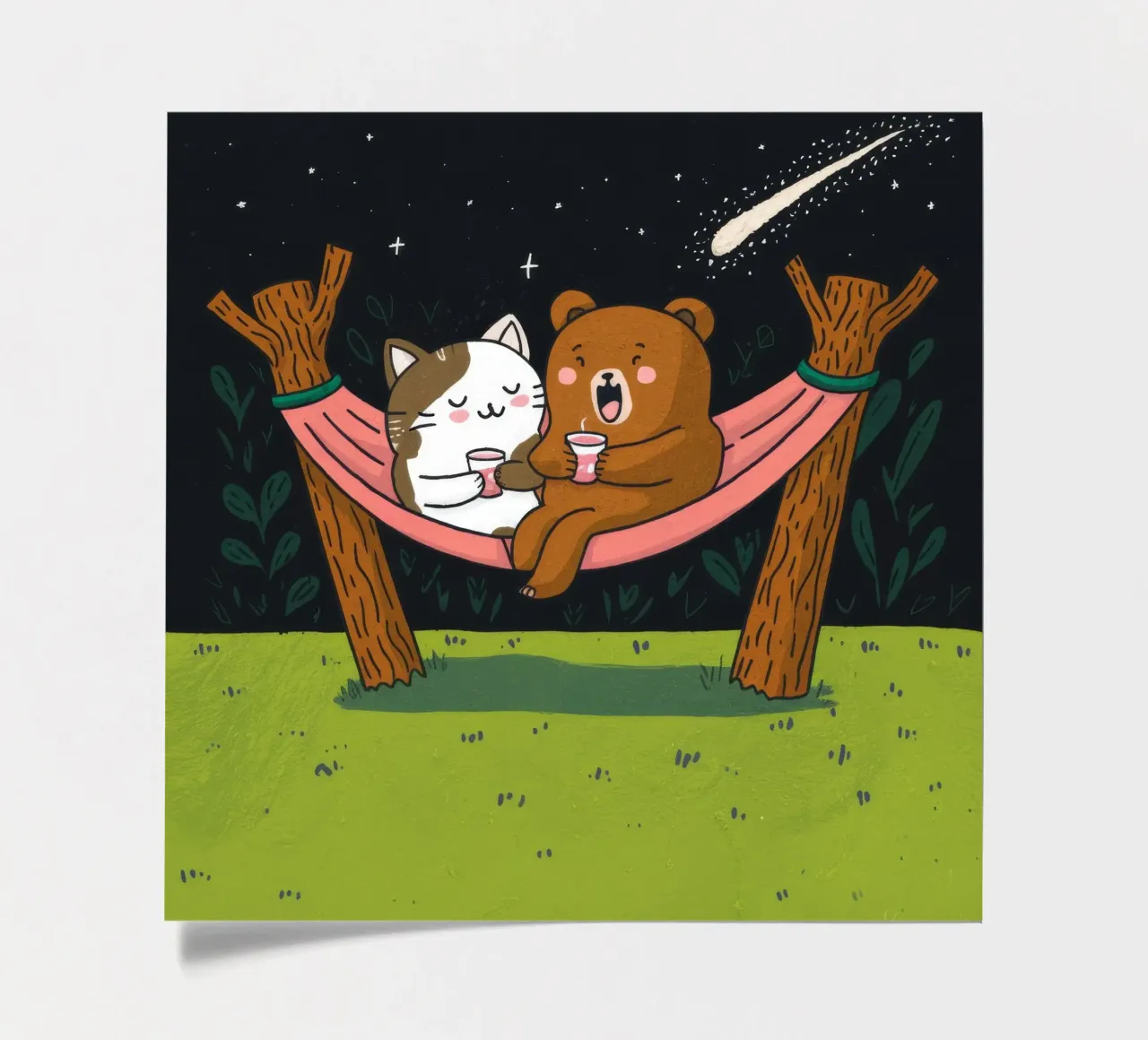 Starry Hammock Night sticker sheet by Timeless Huse
