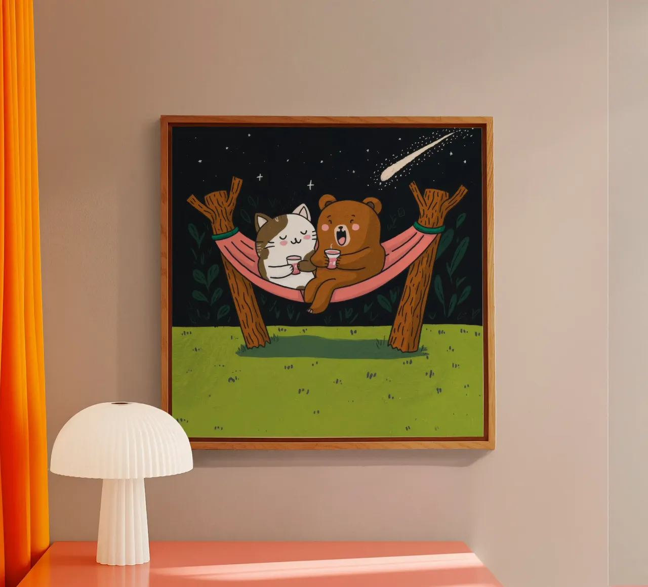Notte stellata in amaca plexiglass da Timeless Huse