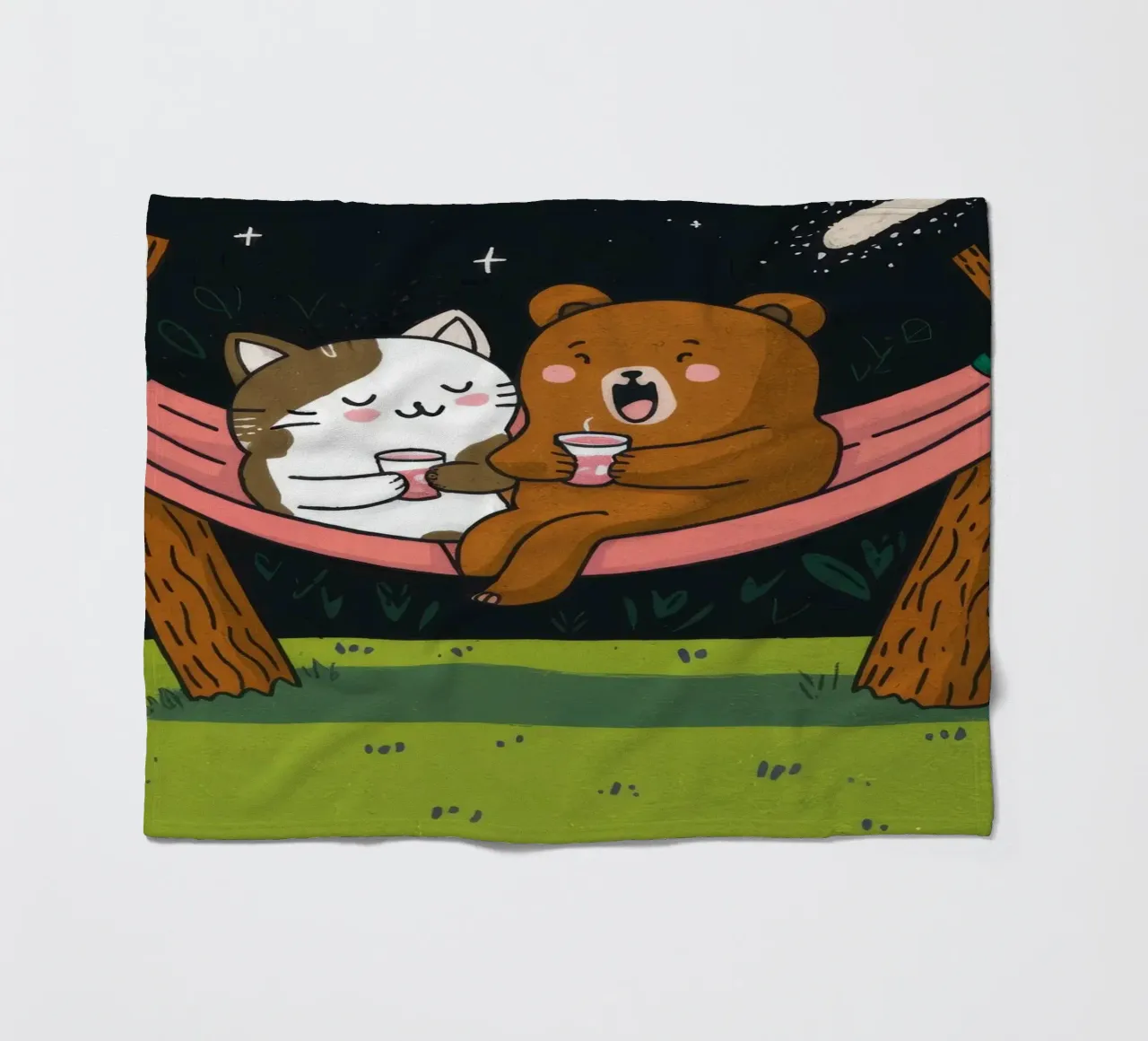 Notte stellata in amaca coperta in pile da Timeless Huse
