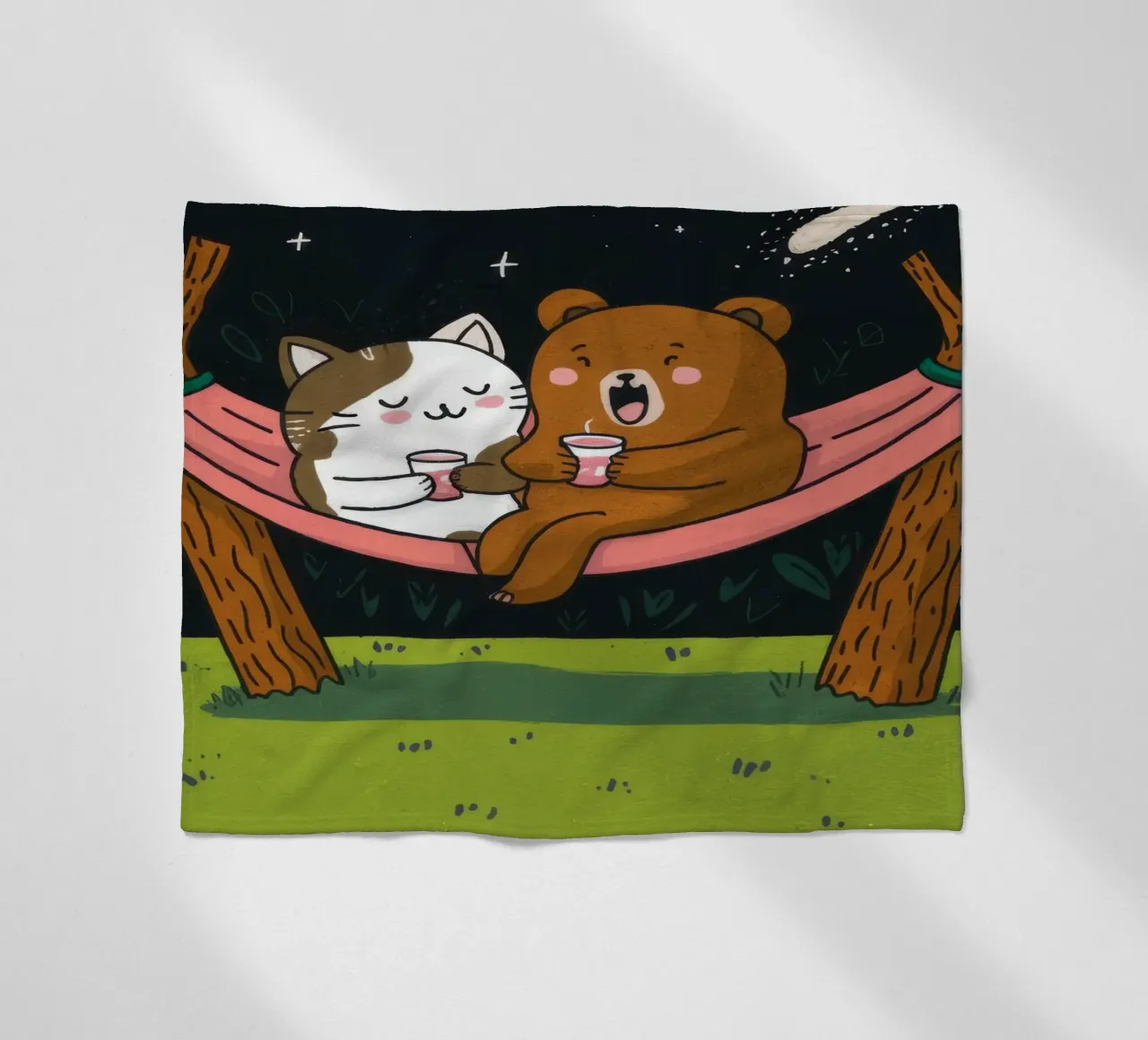 Notte stellata in amaca coperta in pile da Timeless Huse
