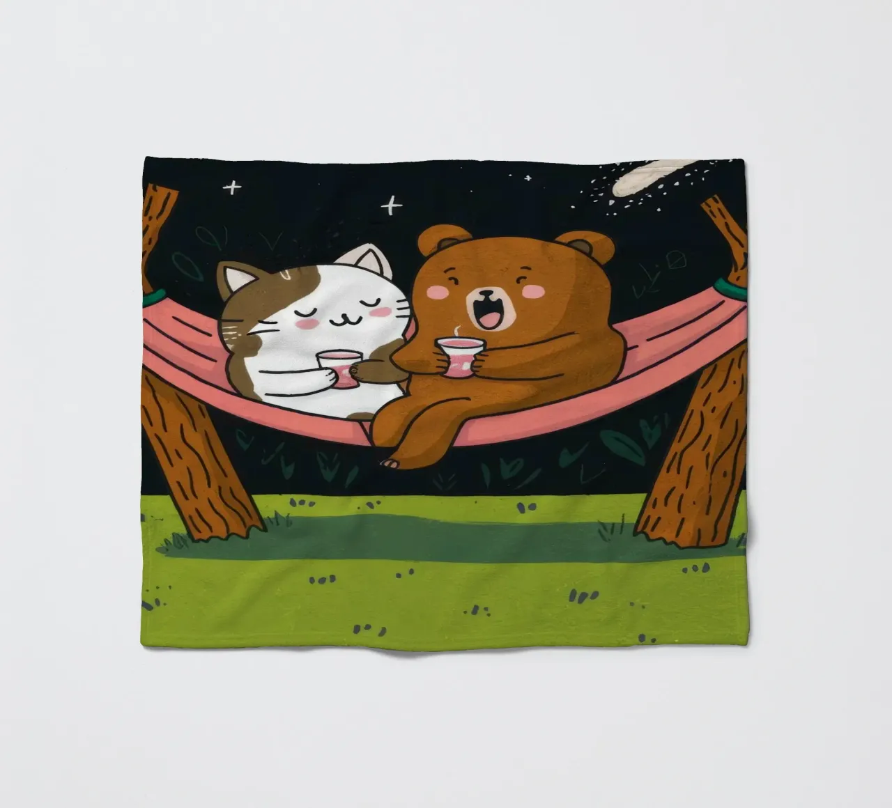 Notte stellata in amaca coperta in pile da Timeless Huse