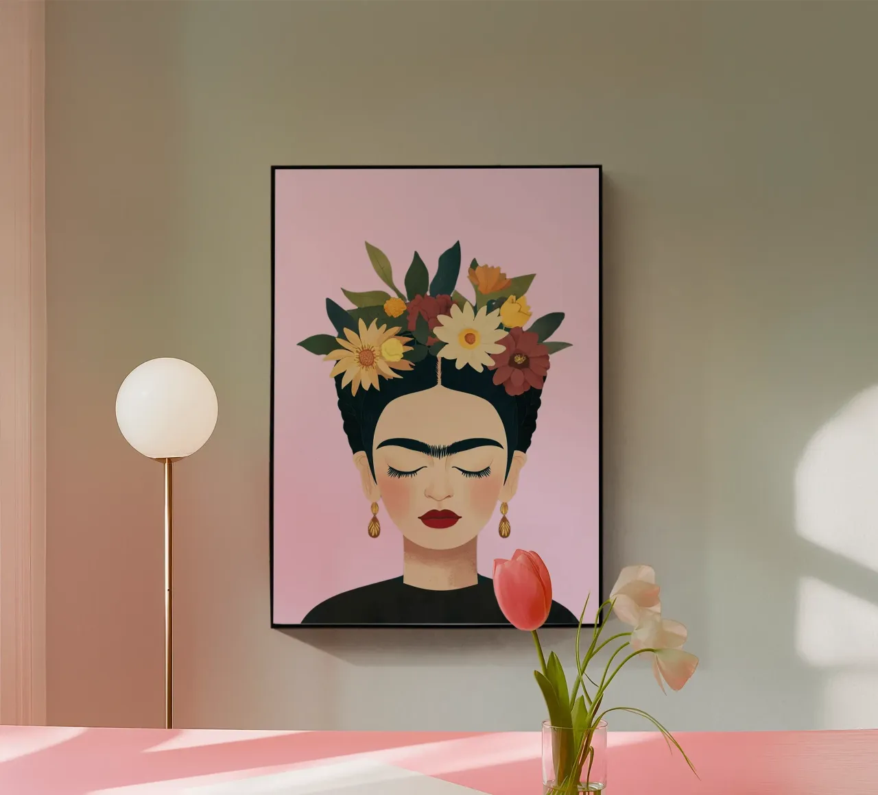 Frida Kahlo - A future full of hope Acryl-Glas von Fantasias Florales