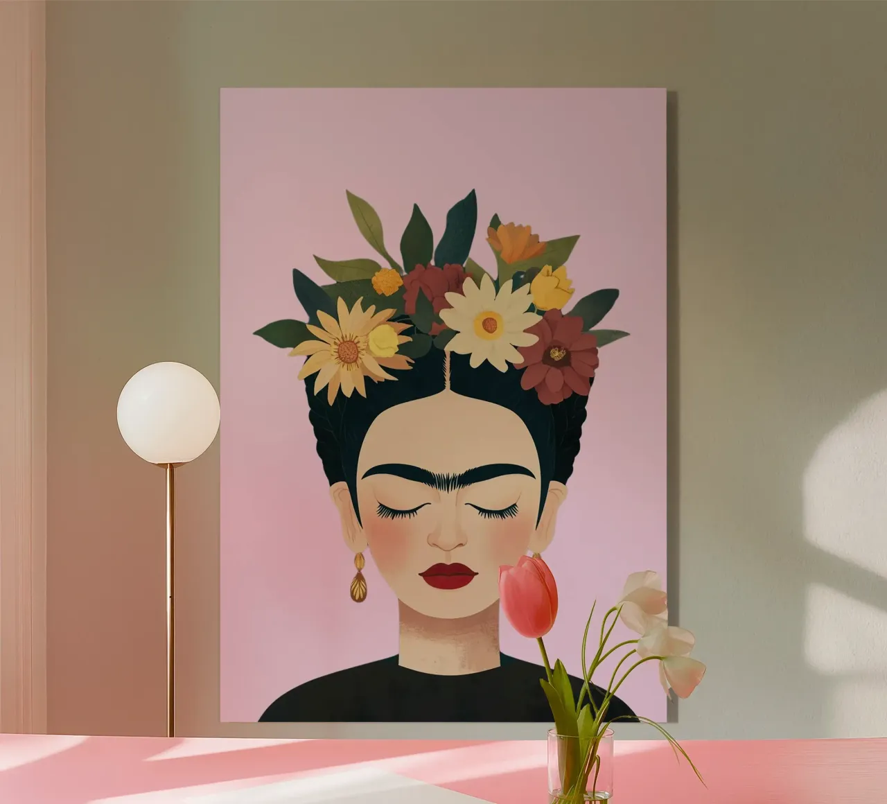 Frida Kahlo - A future full of hope Acryl-Glas von Fantasias Florales