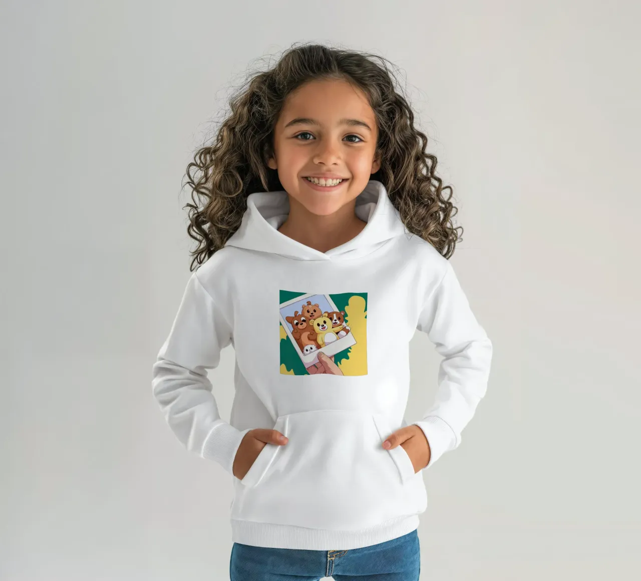 Ricordi di polaroid felpa bambino con cappuccio da Timeless Huse
