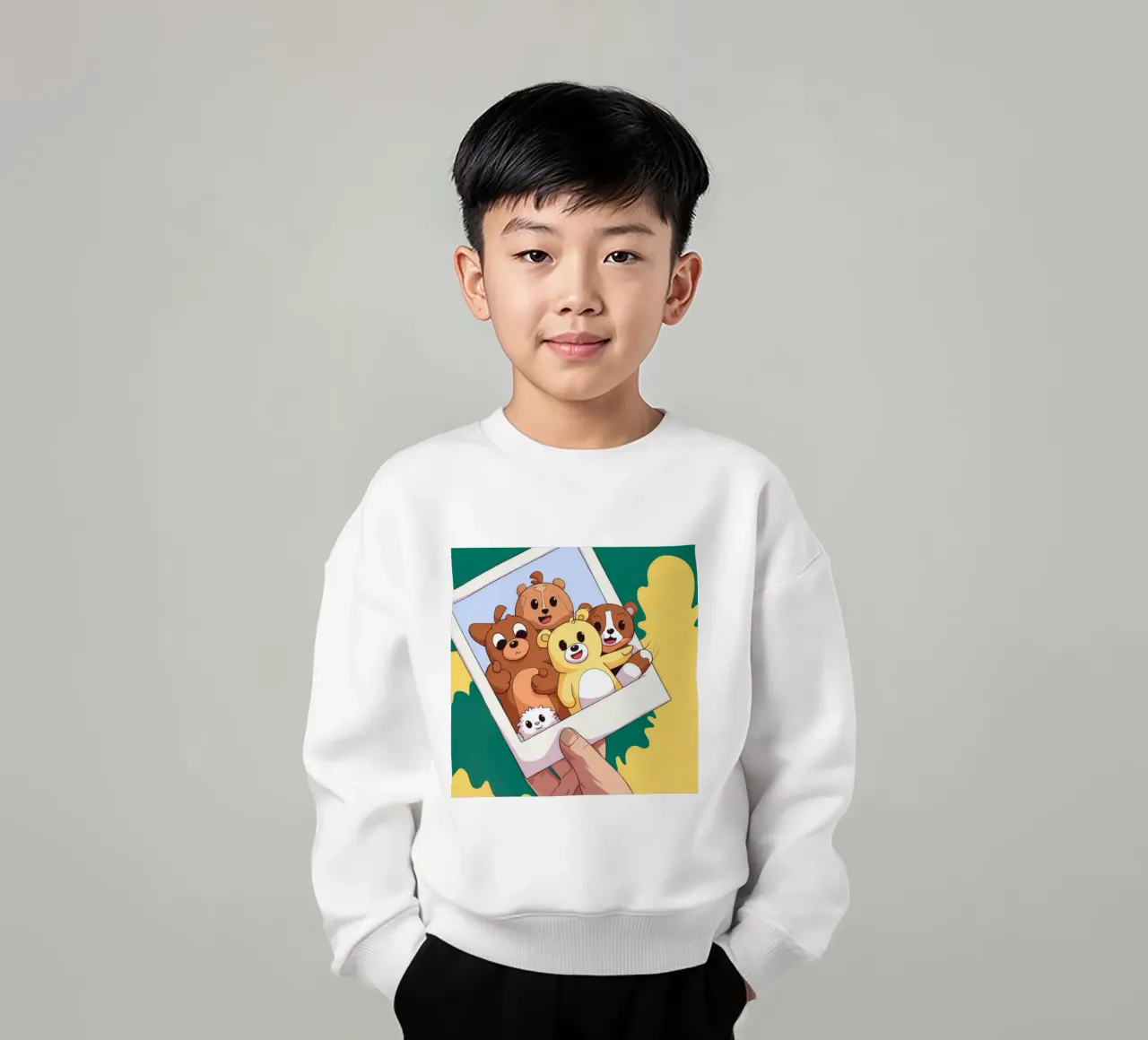 Recuerdos entrañables de Polaroid sudadera para niño de Timeless Huse