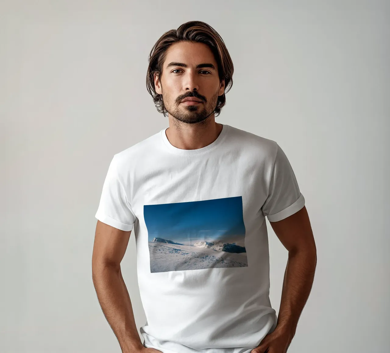 Silent Peaks – Winter Harmony in the Alps t-shirt by FujiSwiss