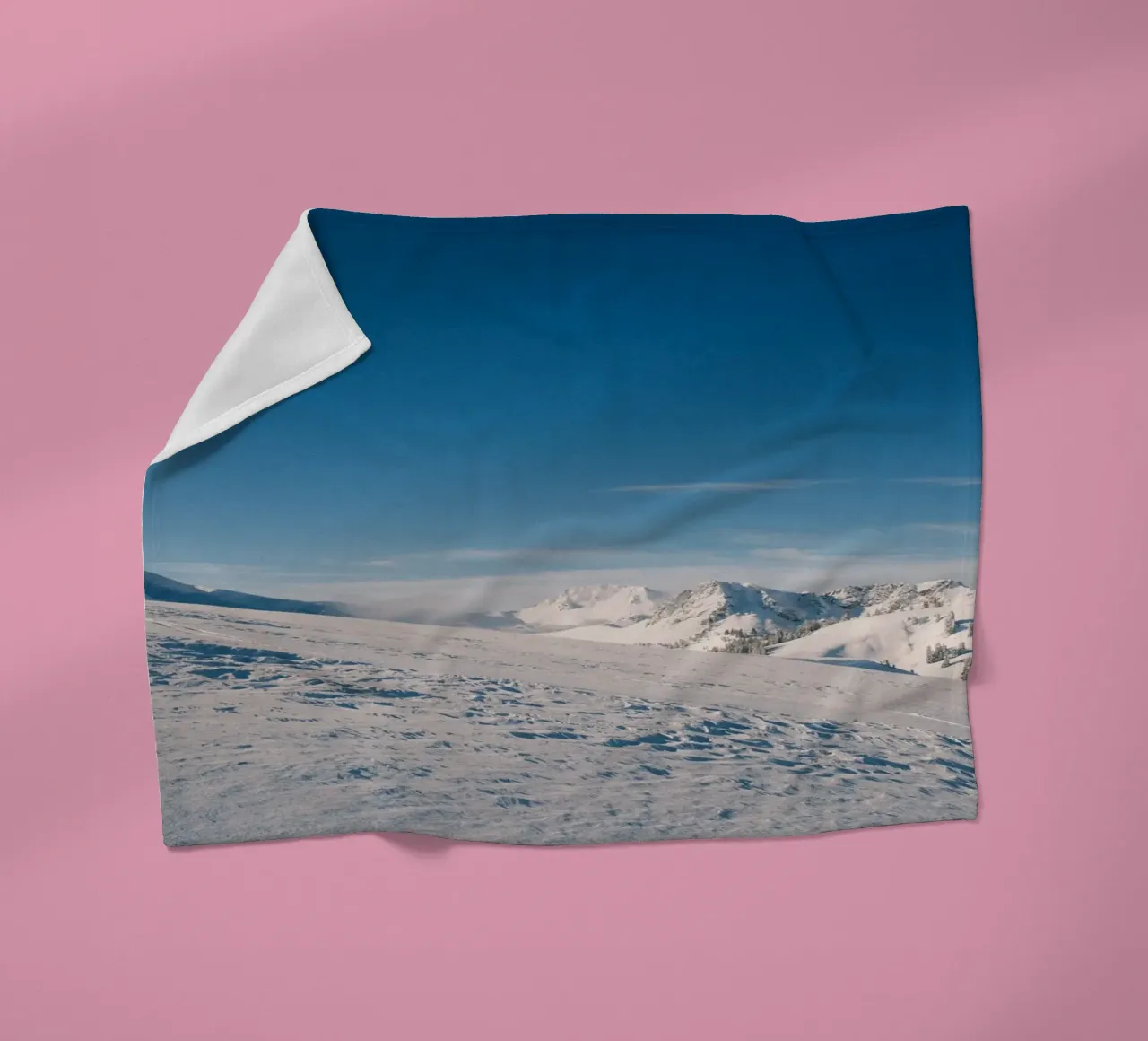 Silent Peaks – Winter Harmony in the Alps fleece blanket by FujiSwiss