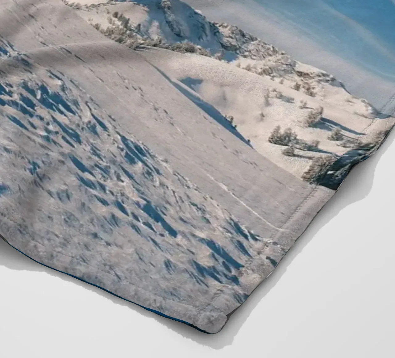 Silent Peaks – Winter Harmony in the Alps fleece blanket by FujiSwiss