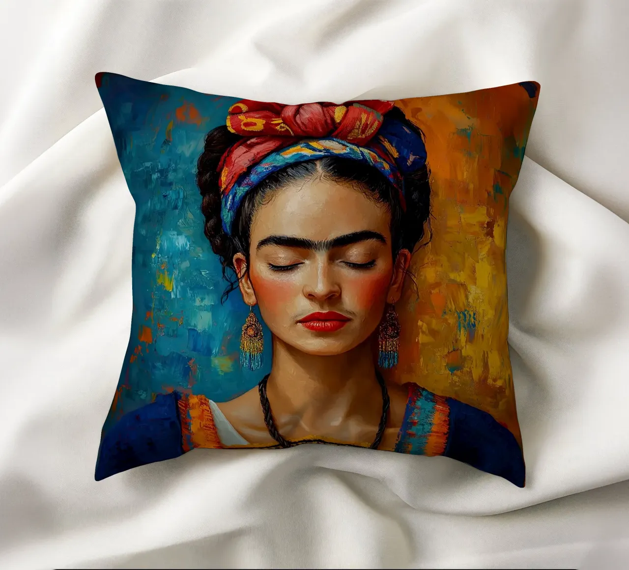 Frida Kahlo - Perseguire i propri sogni cuscino da Fantasias Florales