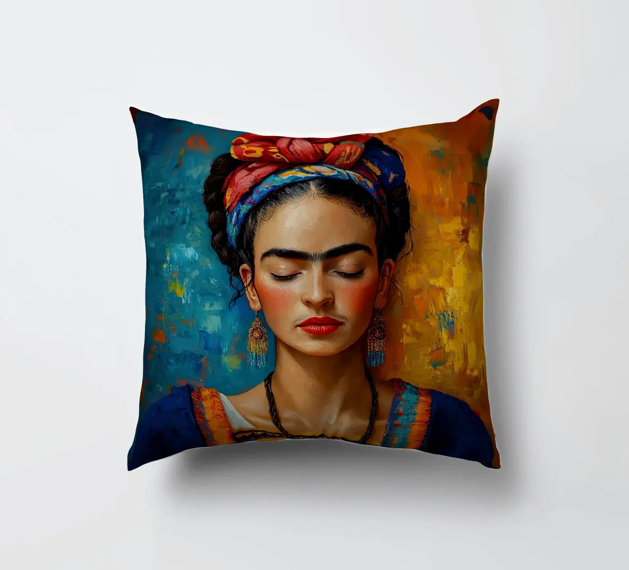 Frida Kahlo - Perseguire i propri sogni cuscino da Fantasias Florales