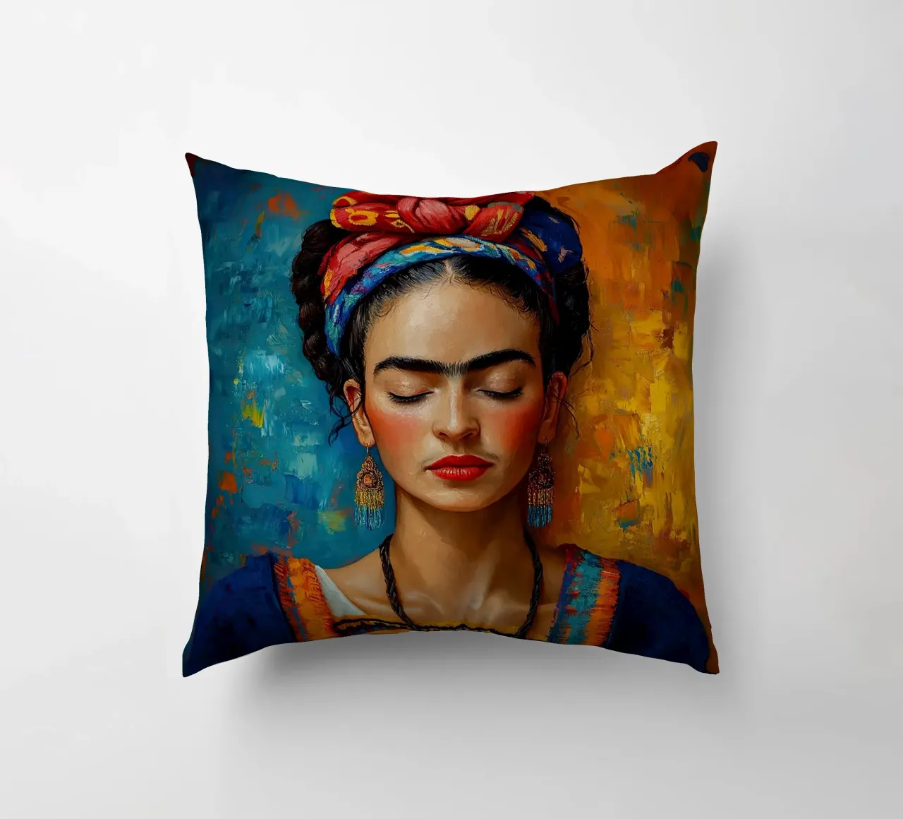 Frida Kahlo - Perseguire i propri sogni cuscino da Fantasias Florales