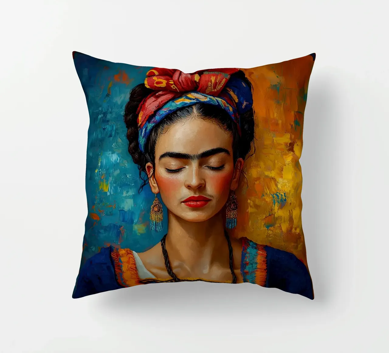 Frida Kahlo - Perseguire i propri sogni cuscino da Fantasias Florales