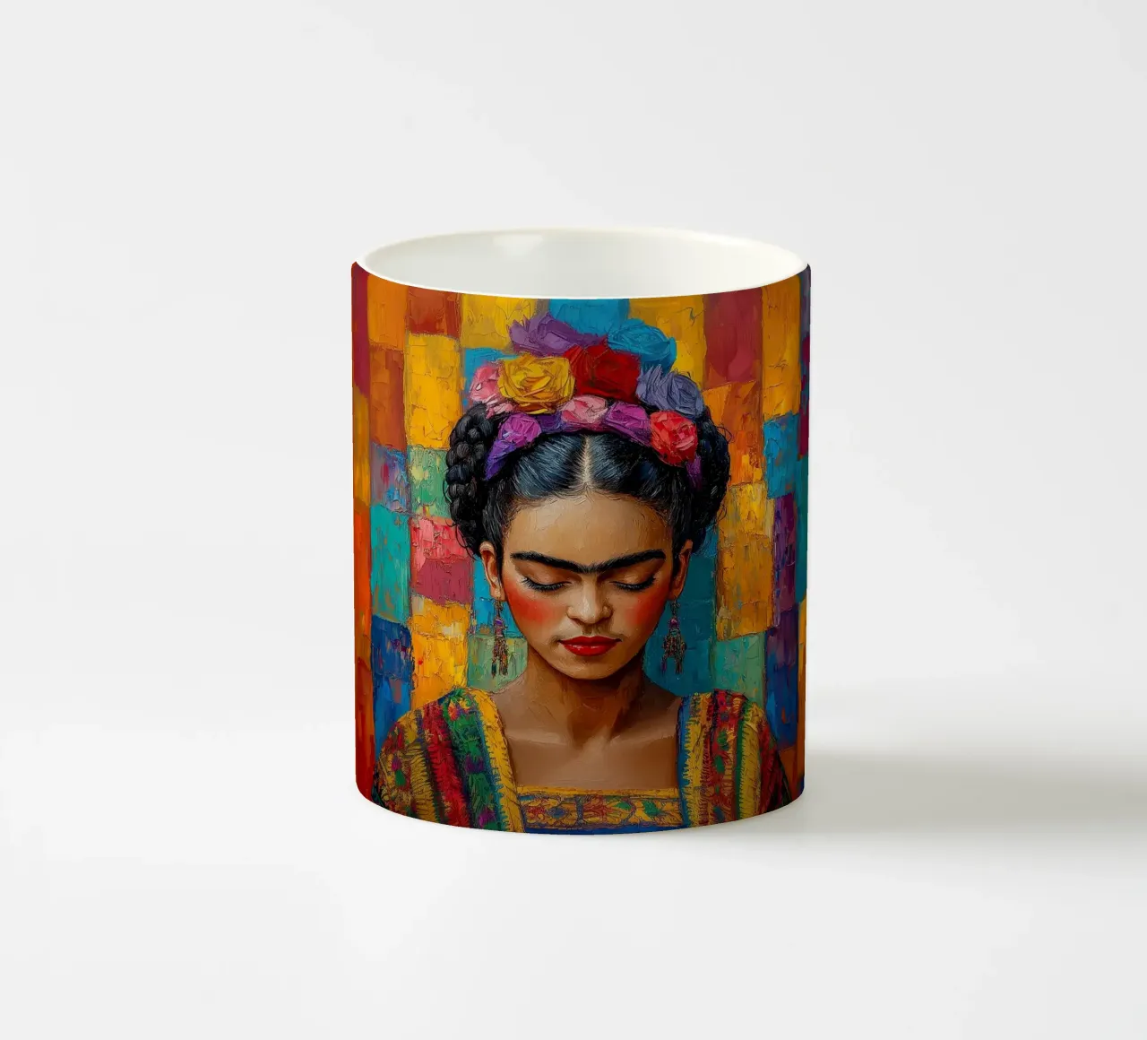 Frida Kahlo - Credere in se stessi tazza in ceramica da Fantasias Florales