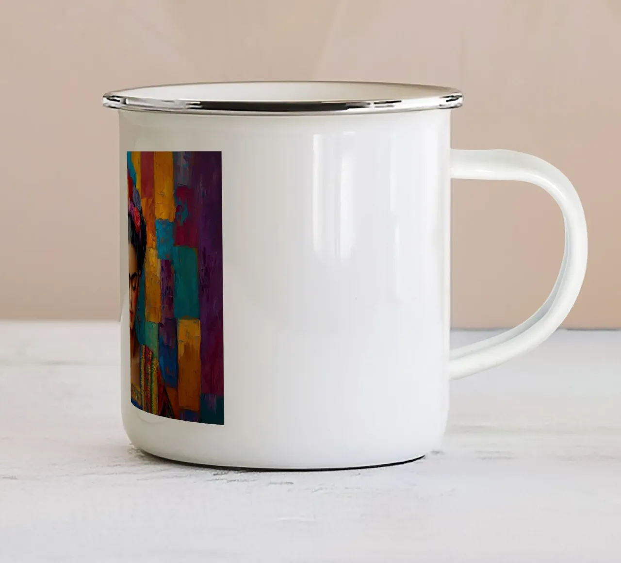Frida Kahlo - Credere in se stessi tazza in smalto da Fantasias Florales