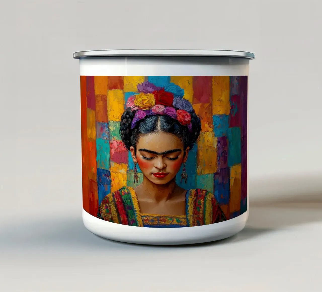 Frida Kahlo - Credere in se stessi tazza in smalto da Fantasias Florales