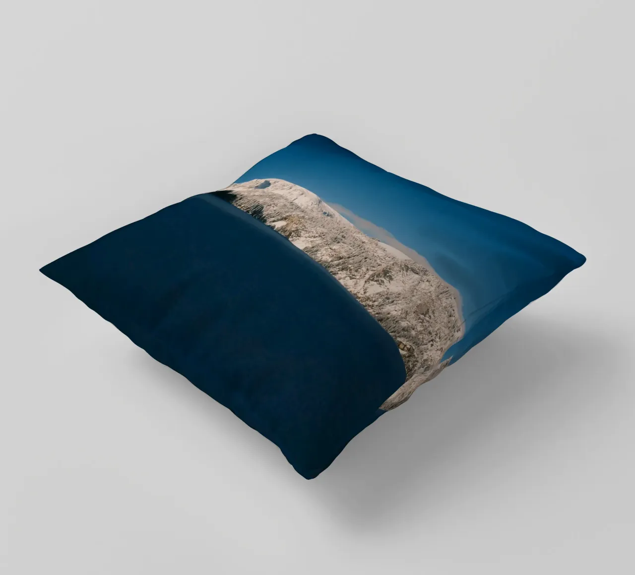 Whispers of Winter Dawn decorative cushion by FujiSwiss