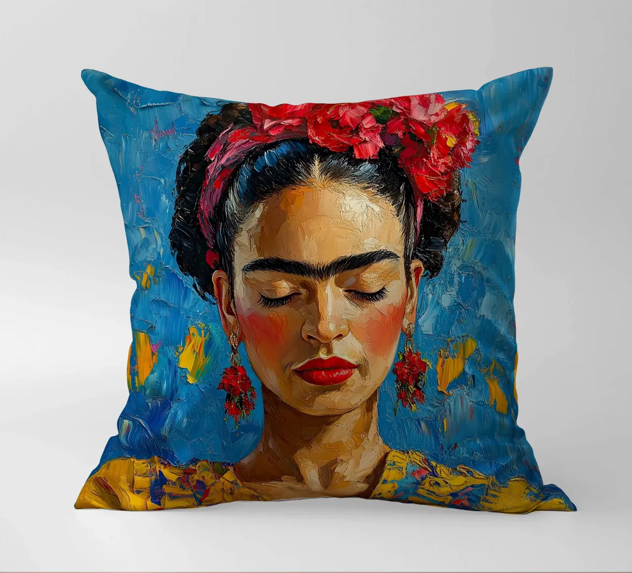 Frida Kahlo - Fidatevi del vostro intuito cuscino da Fantasias Florales