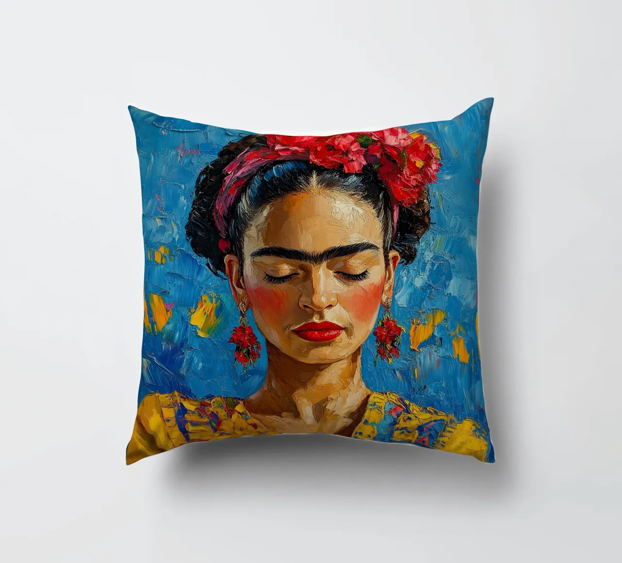 Frida Kahlo - Fidatevi del vostro intuito cuscino da Fantasias Florales