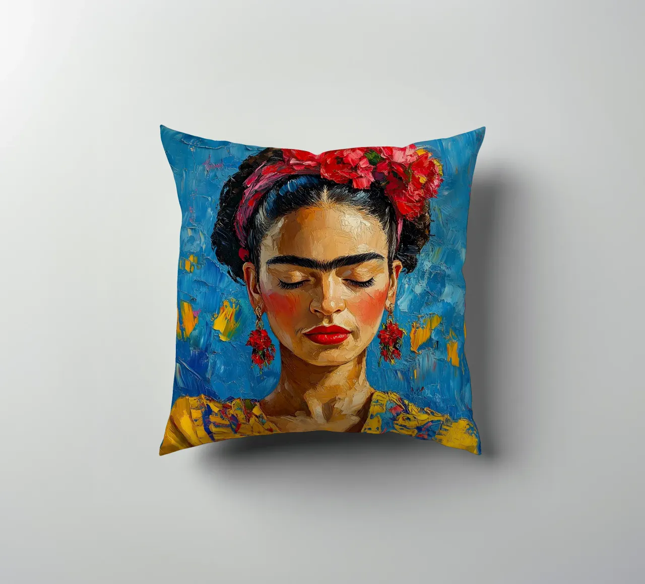 Frida Kahlo - Fidatevi del vostro intuito cuscino da Fantasias Florales