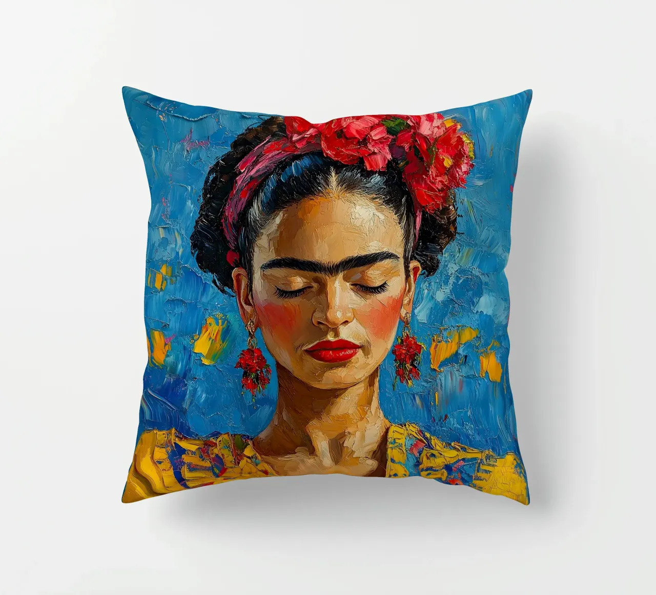 Frida Kahlo - Fidatevi del vostro intuito cuscino da Fantasias Florales