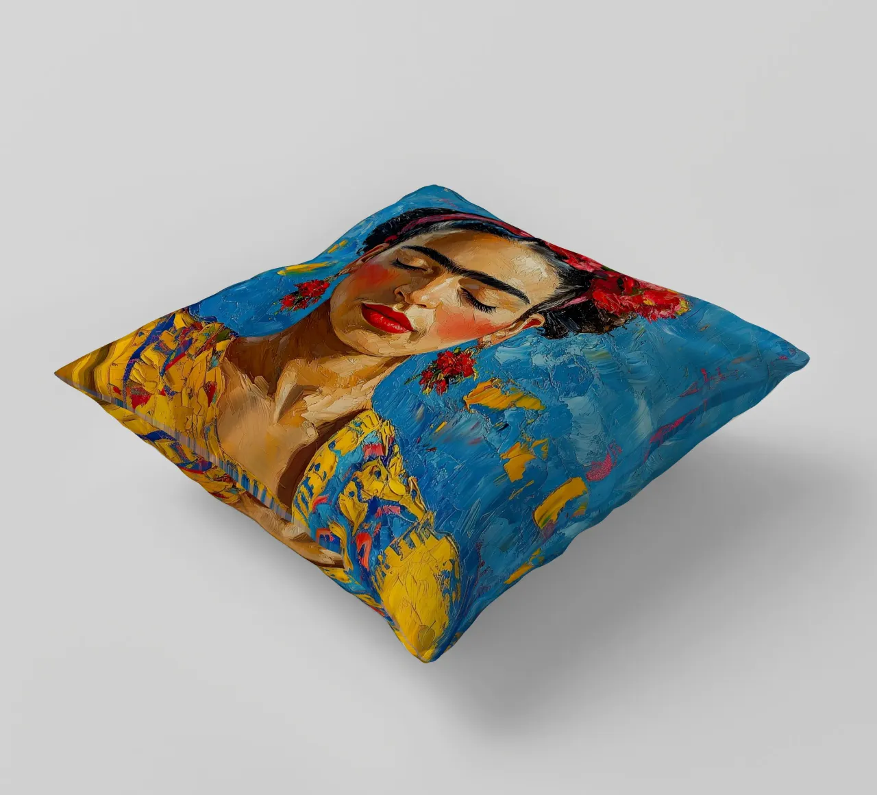 Frida Kahlo - Fidatevi del vostro intuito cuscino da Fantasias Florales