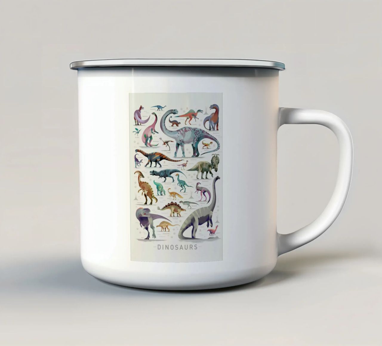 Dinosaurs tazza in smalto da Dieter Braun