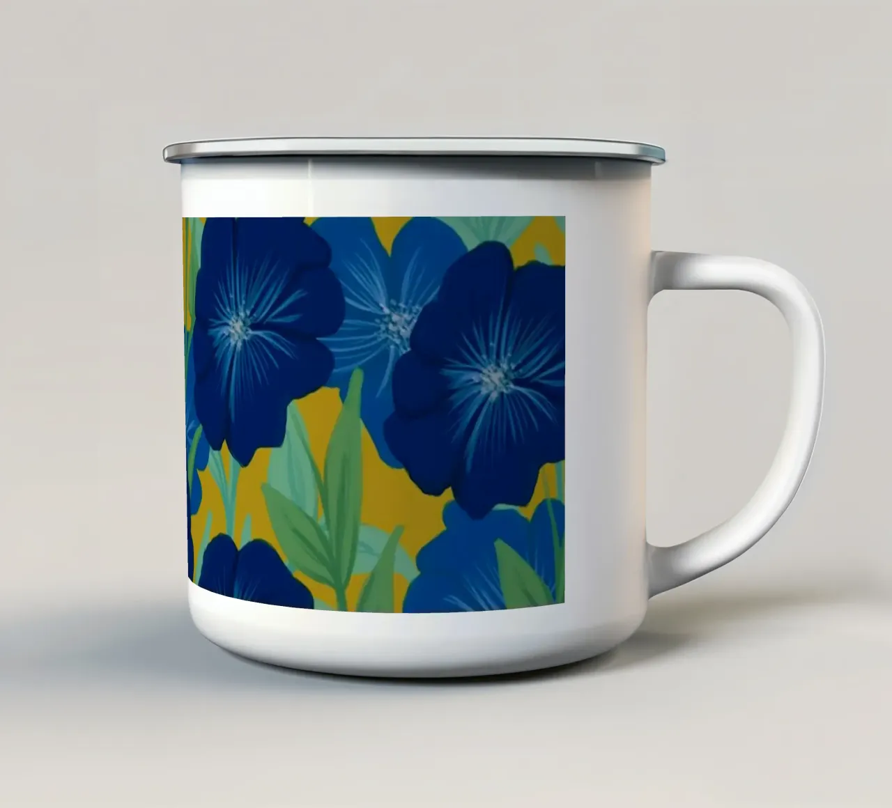 Bold Bloom Blue tazza in smalto da designdn