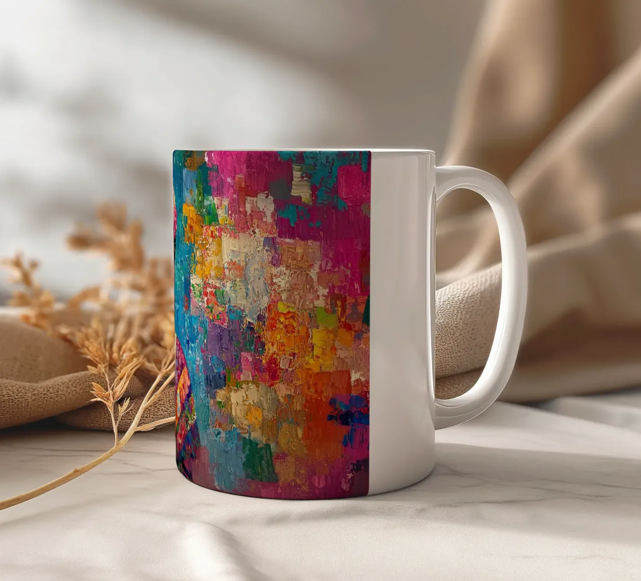 Frida Kahlo - Crea la tua felicità tazza in ceramica da Fantasias Florales