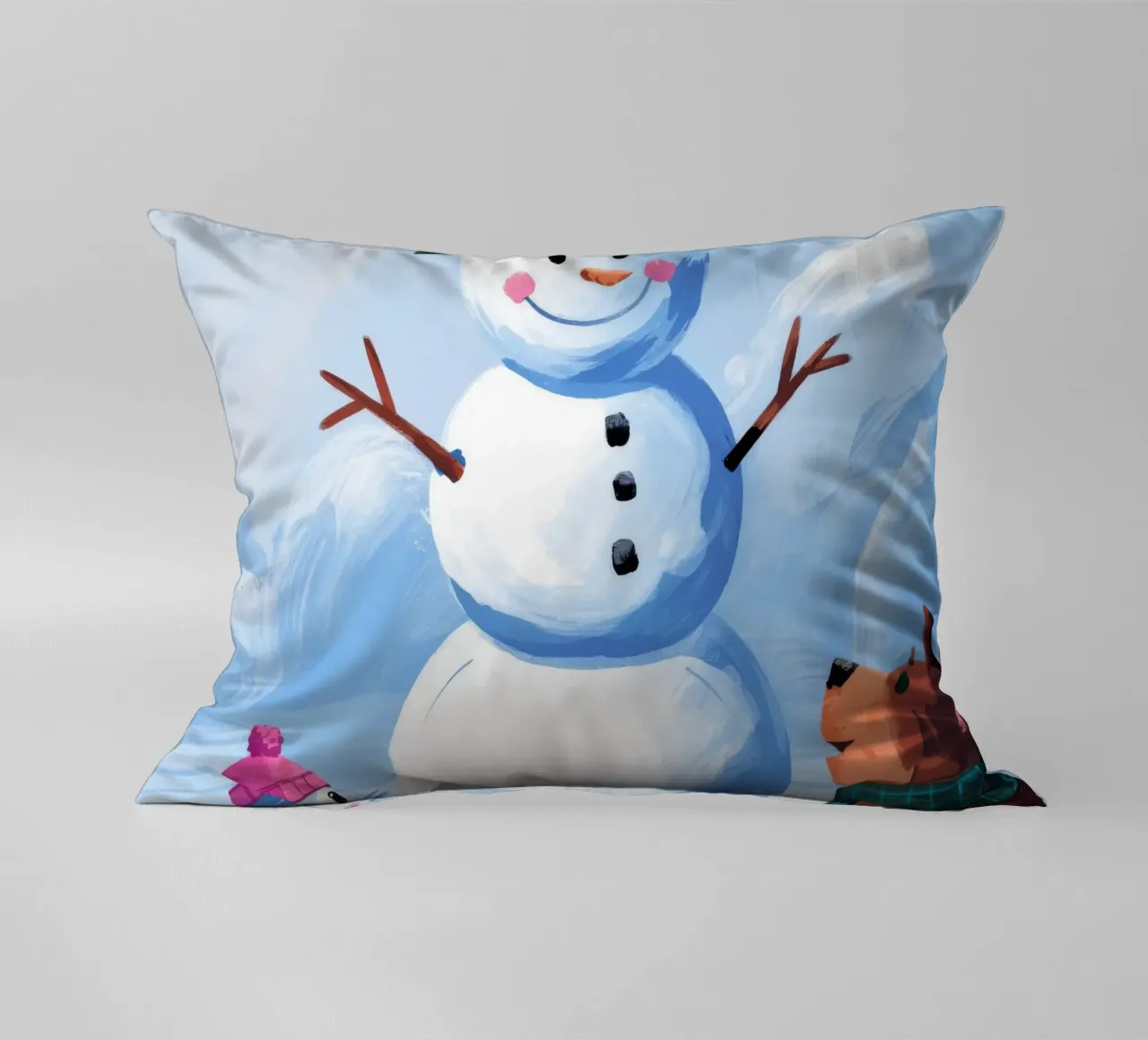 Pupazzo di neve Gioia d'inverno cuscino da Timeless Huse