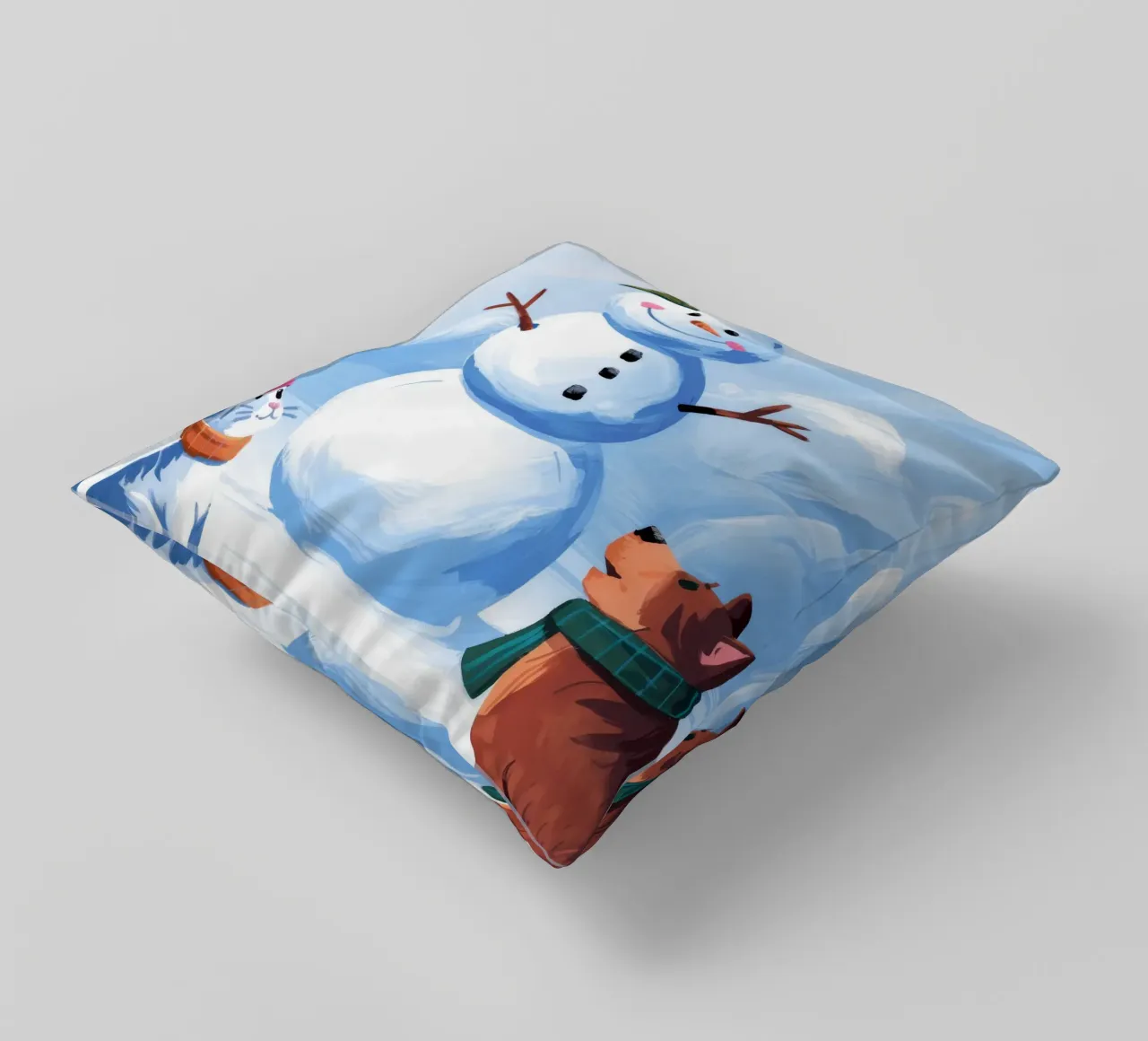 Pupazzo di neve Gioia d'inverno cuscino da Timeless Huse