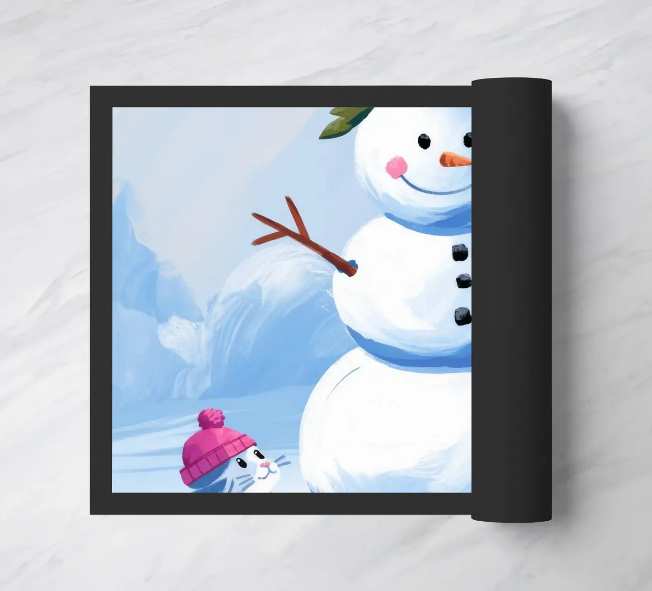 Pupazzo di neve Gioia d'inverno zerbino da Timeless Huse