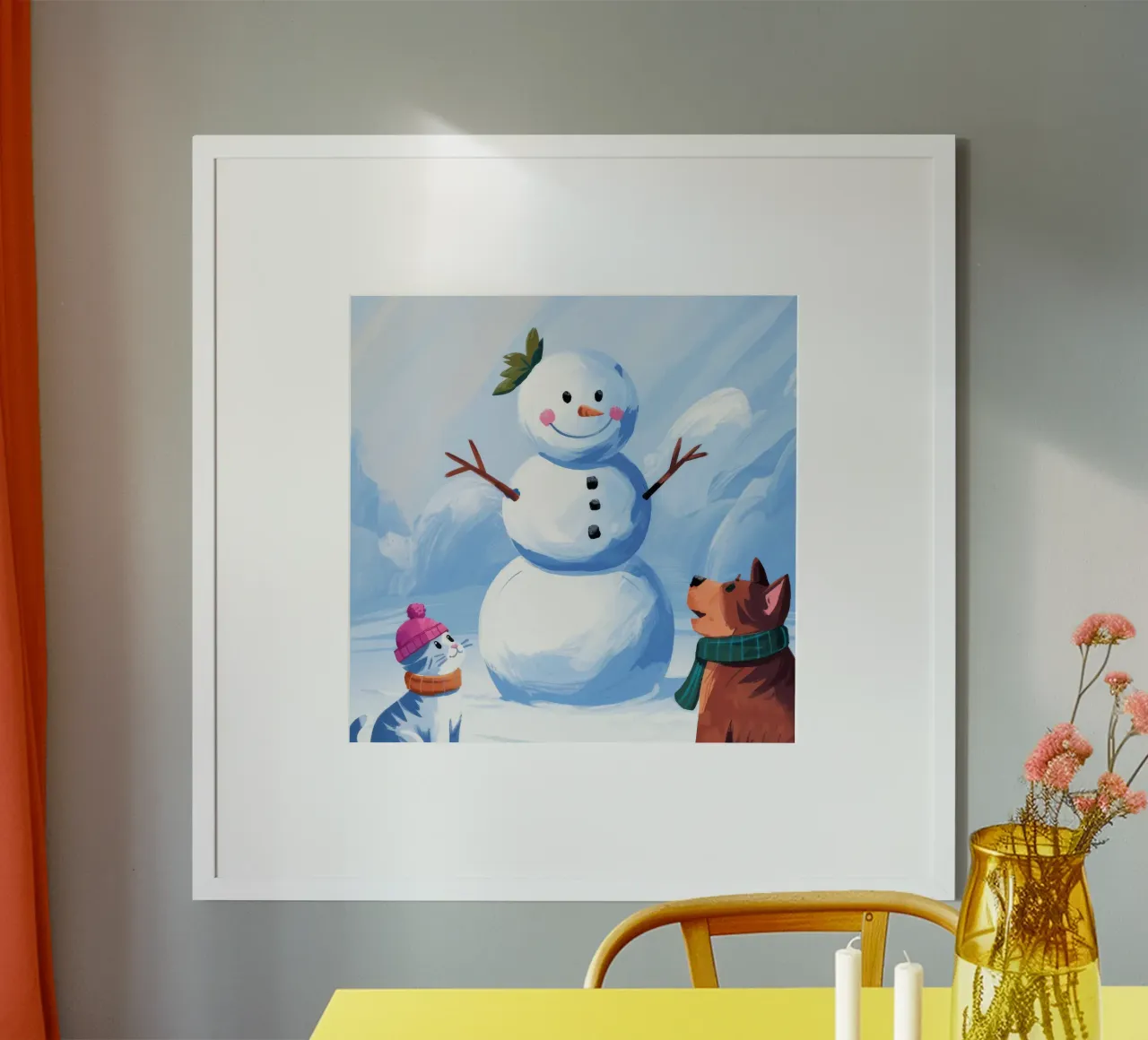 Pupazzo di neve Gioia d'inverno poster da Timeless Huse