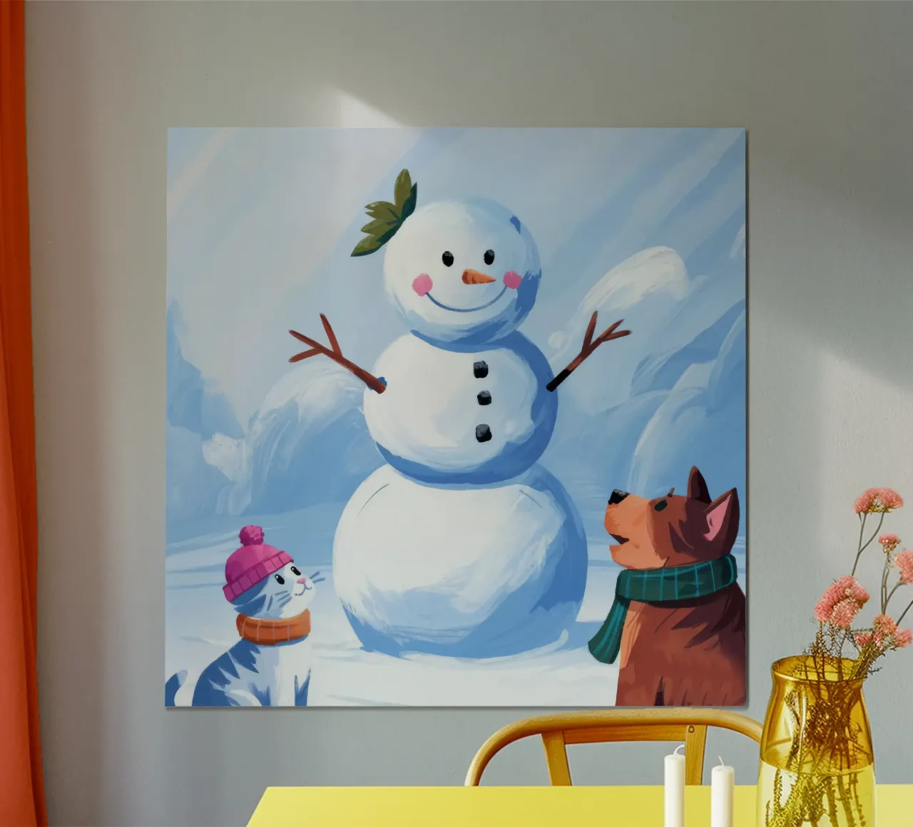 Pupazzo di neve Gioia d'inverno poster da Timeless Huse