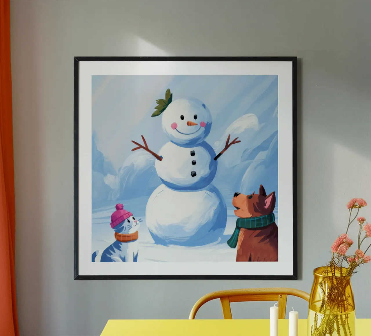 Pupazzo di neve Gioia d'inverno poster da Timeless Huse