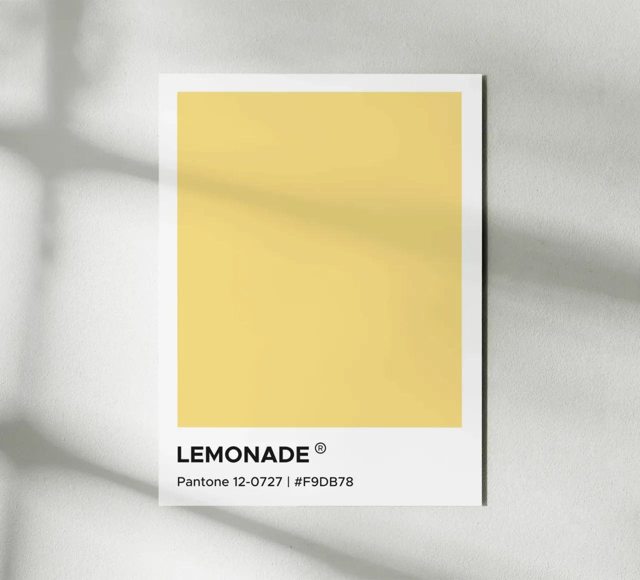 Limonata Pantone alluminio dibond da Paigaam Studio