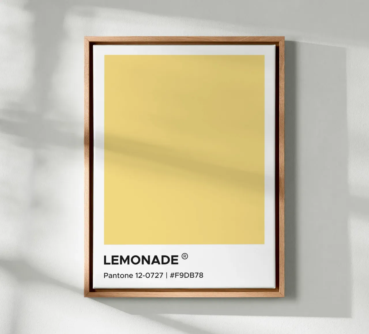 Lemonade Pantone canvas with Floater frame by Paigaam Studio